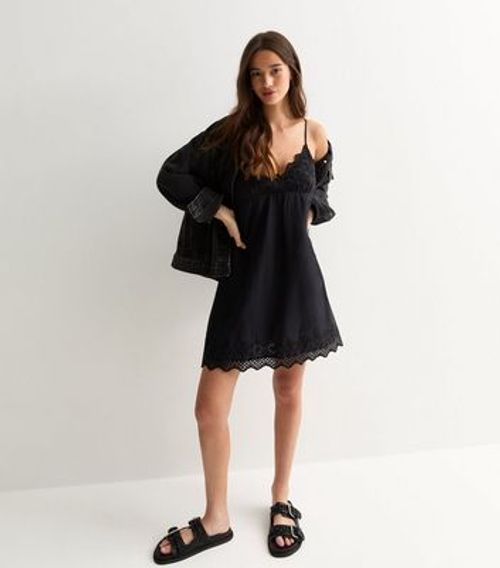 ONLY Black Crinkle Mini Dress...