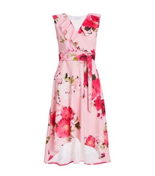 QUIZ Petite Pink Floral Wrap...