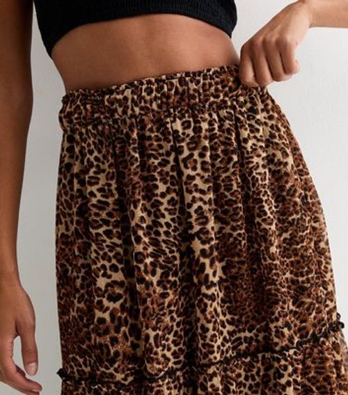 Brown Cotton Animal Print...