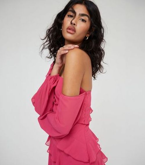 WKNDGIRL Pink One Shoulder...