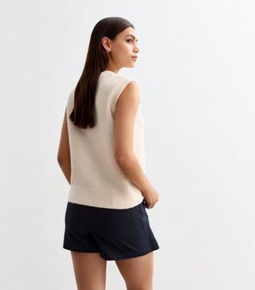 Cream Bow Knitted Jumper Vest...