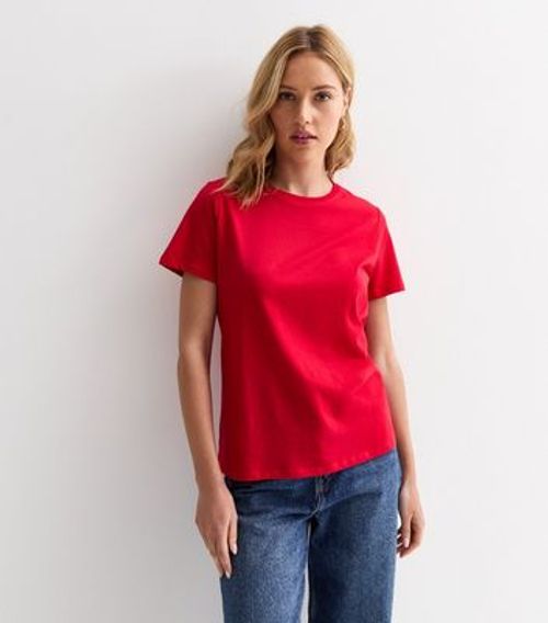Red Cotton T-Shirt New Look