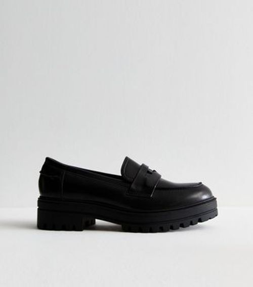 Black Penny Strap Chunky...