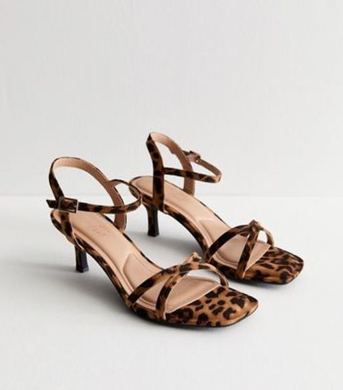 Stone Leopard Print Strappy...