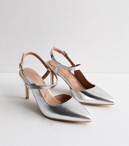 Silver Slingback Stiletto...