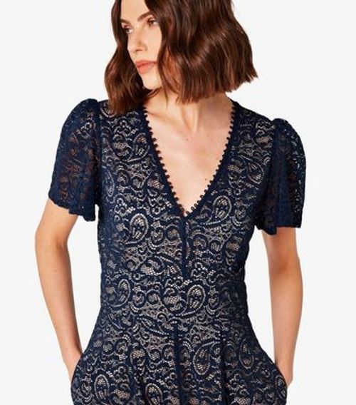 Apricot Navy Wrap Lace...