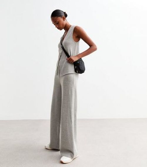 Grey Soft Touch Wide Leg...