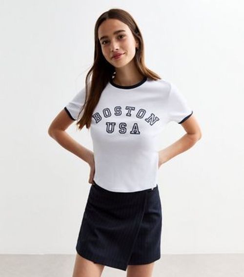 White Boston USA Cotton...