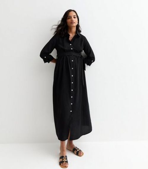 Maternity Black Midi Shirt...