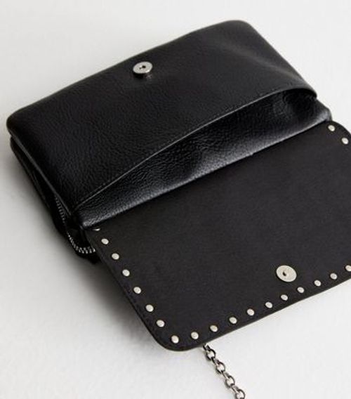 Black Studded Chain Crossbody...