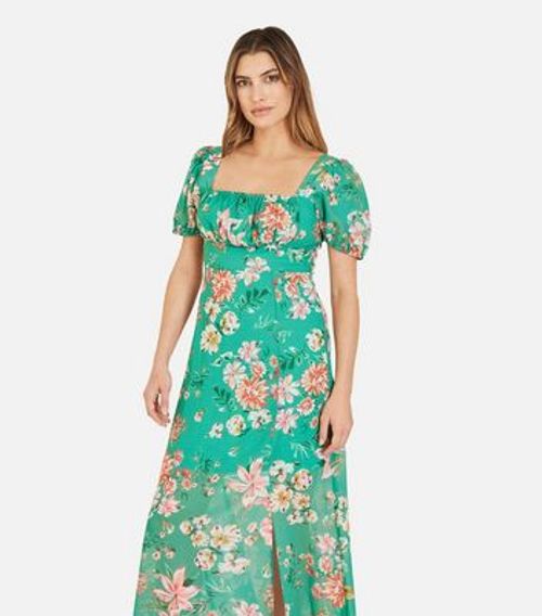 Yumi Green Floral Print Maxi...