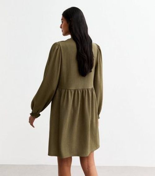 Khaki Crinkle Long Sleeve...