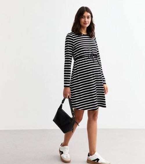 Maternity Black Striped...