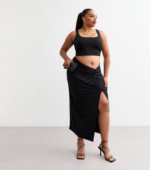 Curves Black Square Neck Crop...