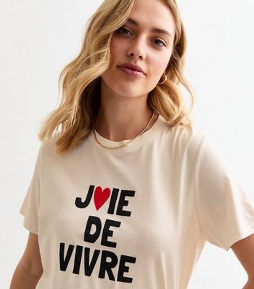 Off White Joie De Vivre Heart T-Shirt New Look