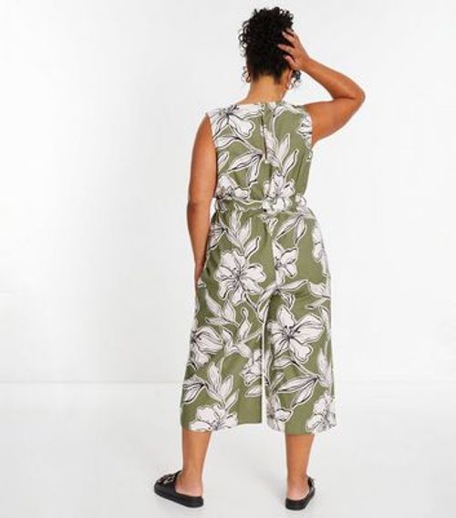 QUIZ Curves Olive Floral...