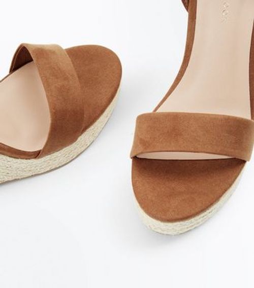 Nude Suedette Ankle Espadrille Wedges New Look Compare Union Aberdeen Shopping Centre