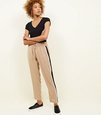 Side Stripe Wide Leg Trousers