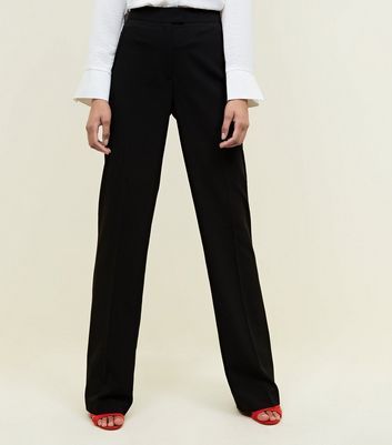 Tall Black High Waist Slim Fit Trousers  New Look