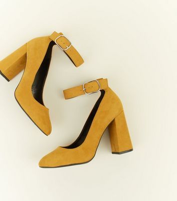 Mustard wide fit best sale heels