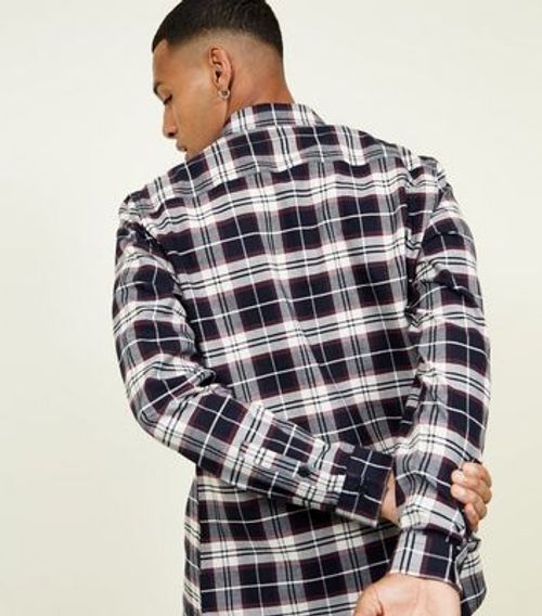 Men's Black Long Sleeve Check...