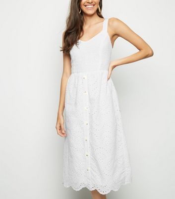 new look button midi dress
