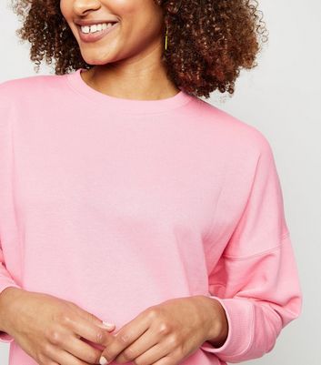 crew neck pink