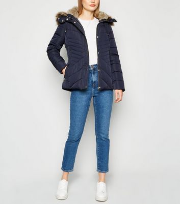 faux fur fitted jacket