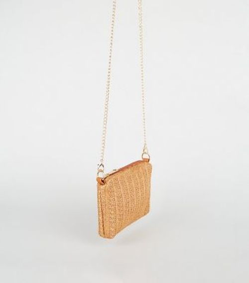 Stone Straw Effect Cross Body Bag