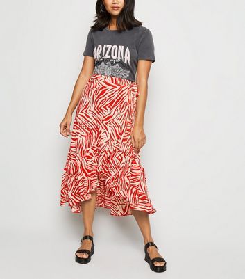 red zebra skirt