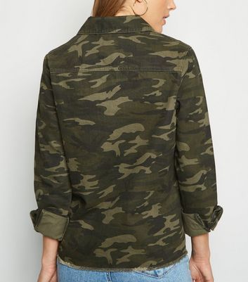 camo denim jacket new look