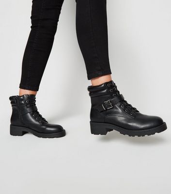 new look black leather boots