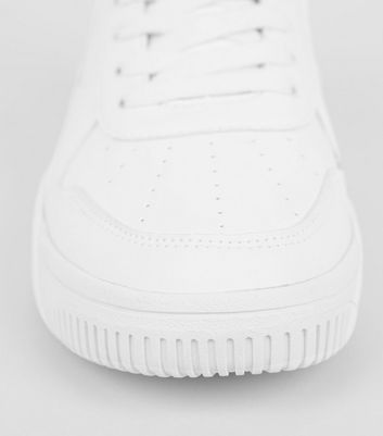 new look white leather trainers