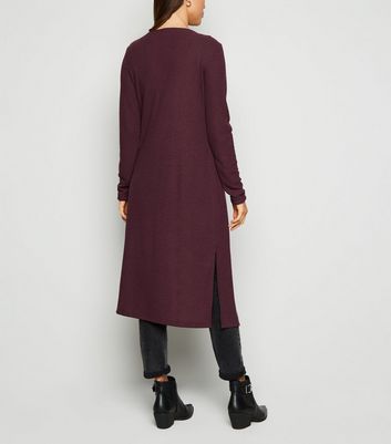 purple cardigan new look