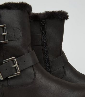 lined biker boots