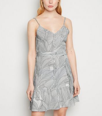 new look leaf print dress