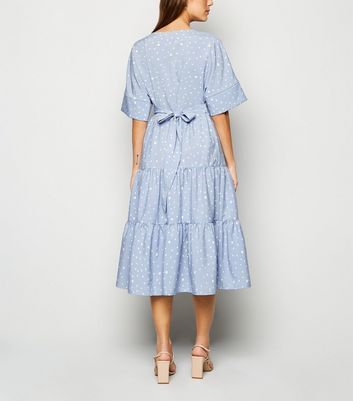 new look denim midi dress