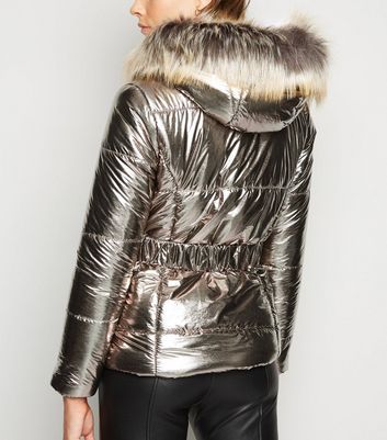 cameo rose puffer jacket