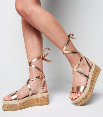 new look rose gold heels