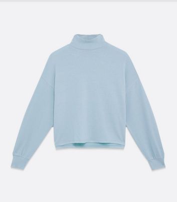 pale blue fine knit jumper