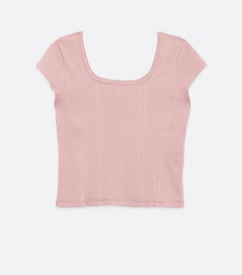 Girls Pale Pink Seam Front...