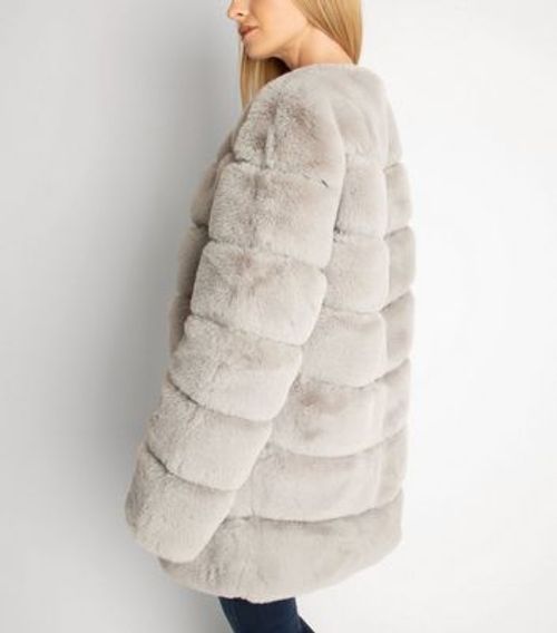 Gini London Stone Faux Fur Jacket