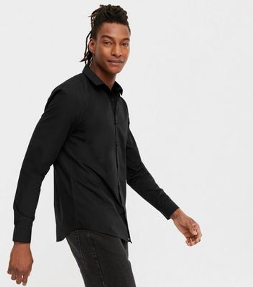 Men's Black Poplin Long...