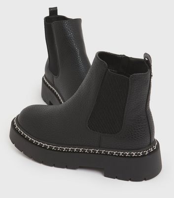 black crinkle effect ankle boots