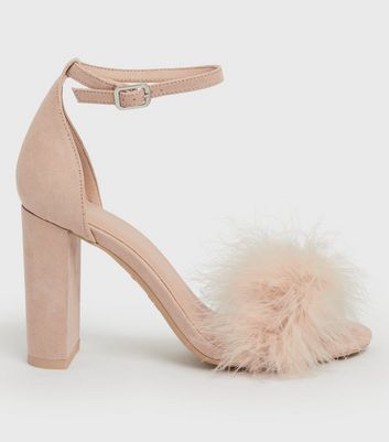 feather block heels