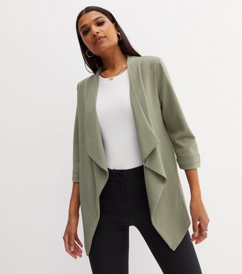 Camel Soft Waterfall Blazer New Look 