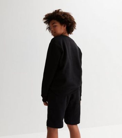 Boys Black Jersey Crew Neck...