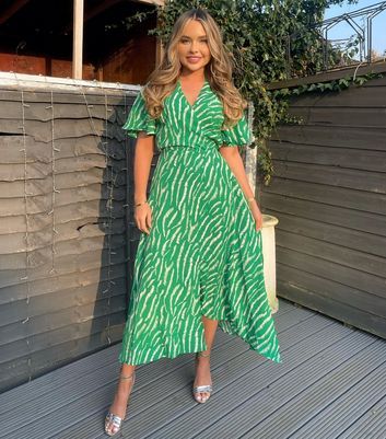 AX Paris Mint Green Pleated Dress New 