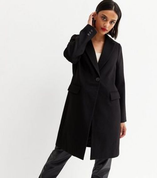 Black Lined Long Formal Coat...