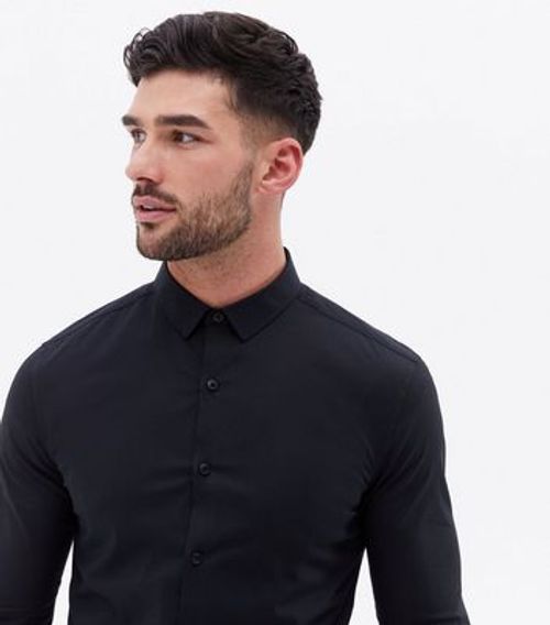 Men's Black Poplin Long...